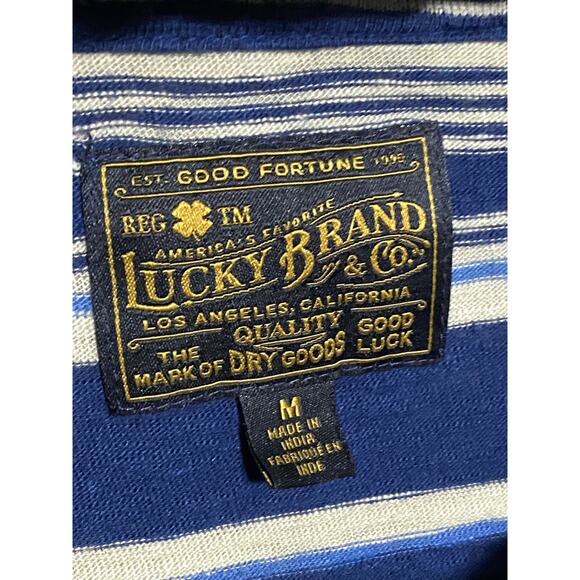 Lucky Brand Snap Button Jacket Hoodie Sweatshirt Mens M Athleisure Boho Casual - Picture 5 of 8